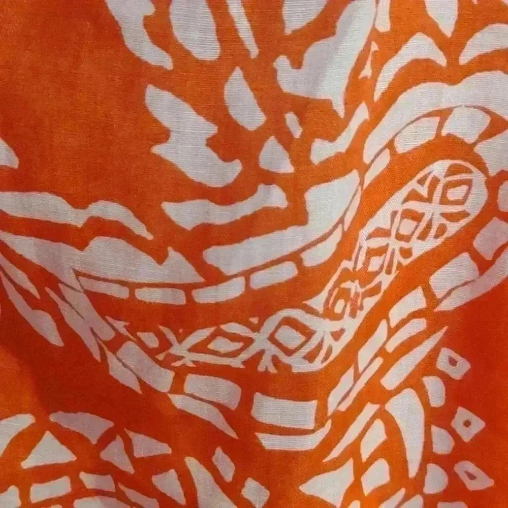 Womens Chico's button down orange and white paisley blouse size 4 - Picture 3 of 4